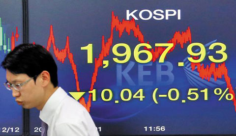 ������ȭ ��ҿ� ���� ����� ���� �ܱ����� ��� �ŵ��� �����鼭 12�� �ڽ��� ������ 10.04����Ʈ ���� 1967.93���� �����ߴ�. ������ �̳� ���� ���� ������ ��ȯ���� ���� ������ ����.